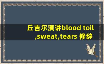 丘吉尔演讲blood toil,sweat,tears 修辞